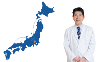 日本列島と医師の写真